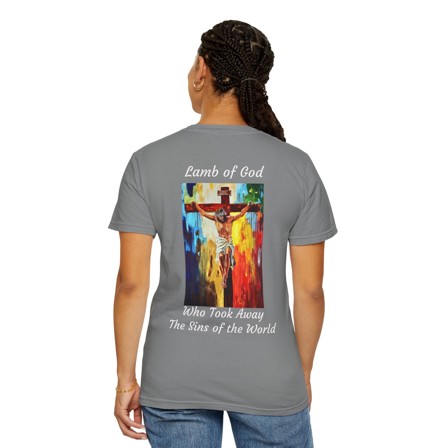 Lamb of God/Who Took Away The Sins of the World T-Shirt — "The 100 Faces of Jesus A Sacred Ode: Healing"