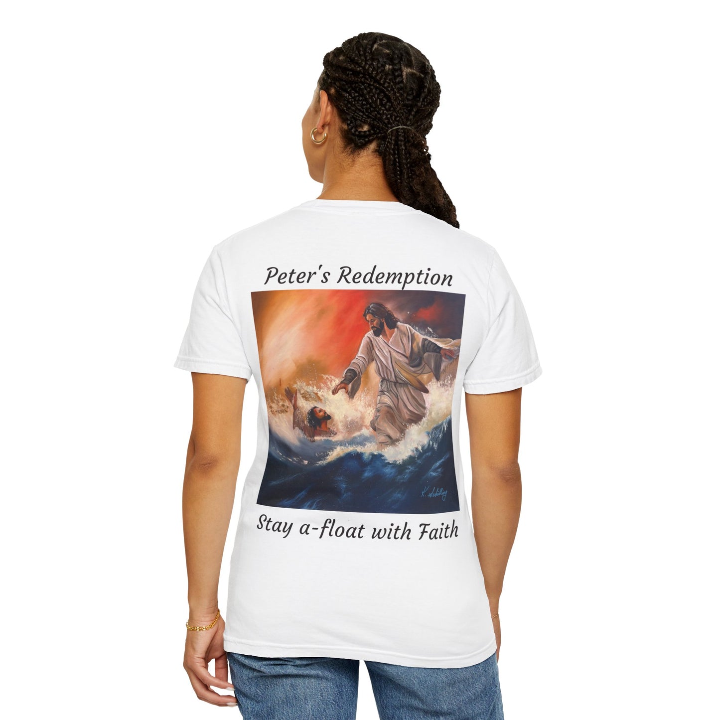 Christian Jesus Walks on Water T-Shirt — "The 100 Faces of Jesus A Sacred Ode: Healing"