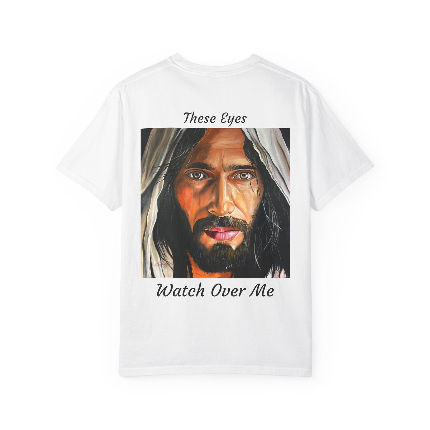 Jesus Portrait T-Shirt — "These Eyes Watch Over Me" Spiritual Graphic Tee