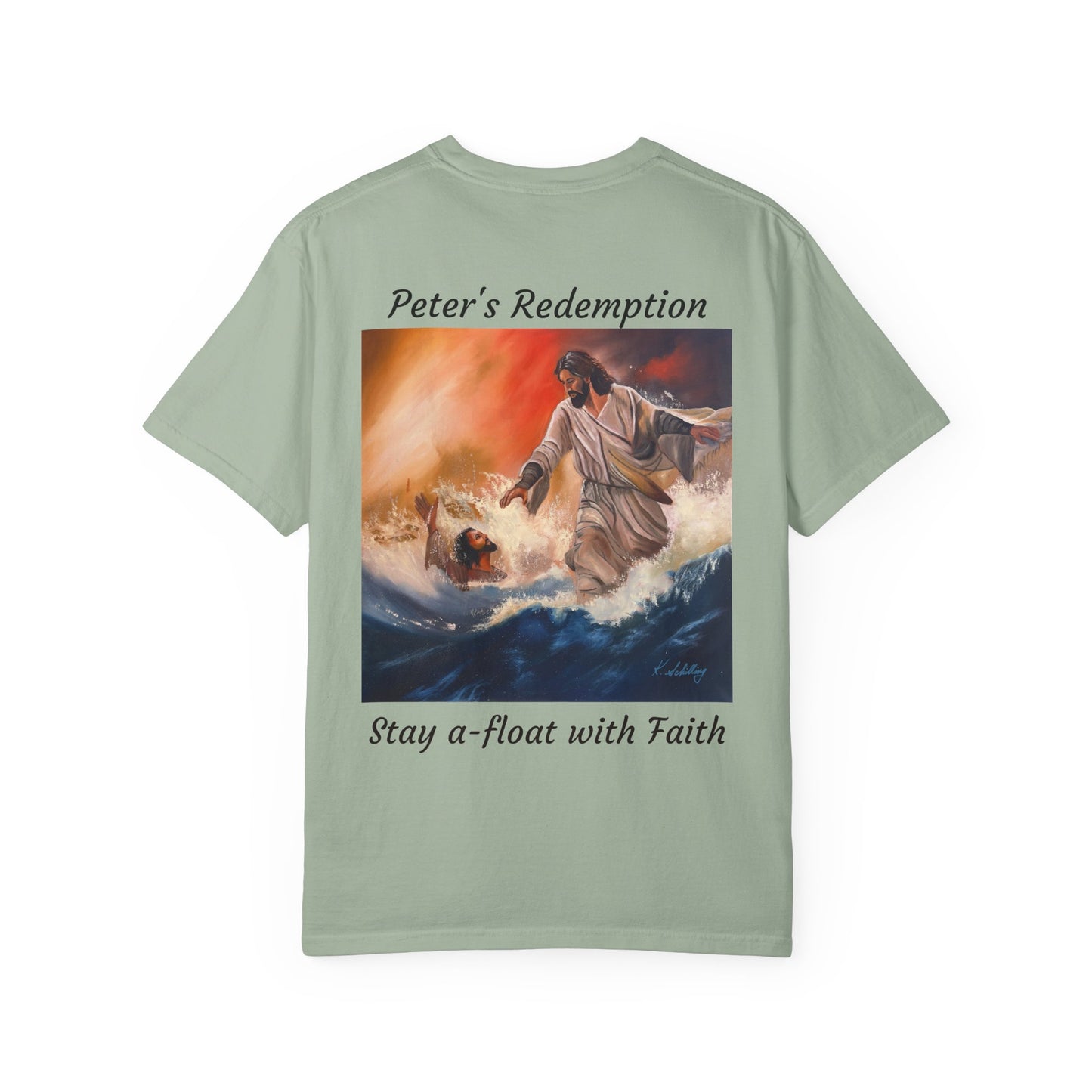Christian Jesus Walks on Water T-Shirt — "The 100 Faces of Jesus A Sacred Ode: Healing"