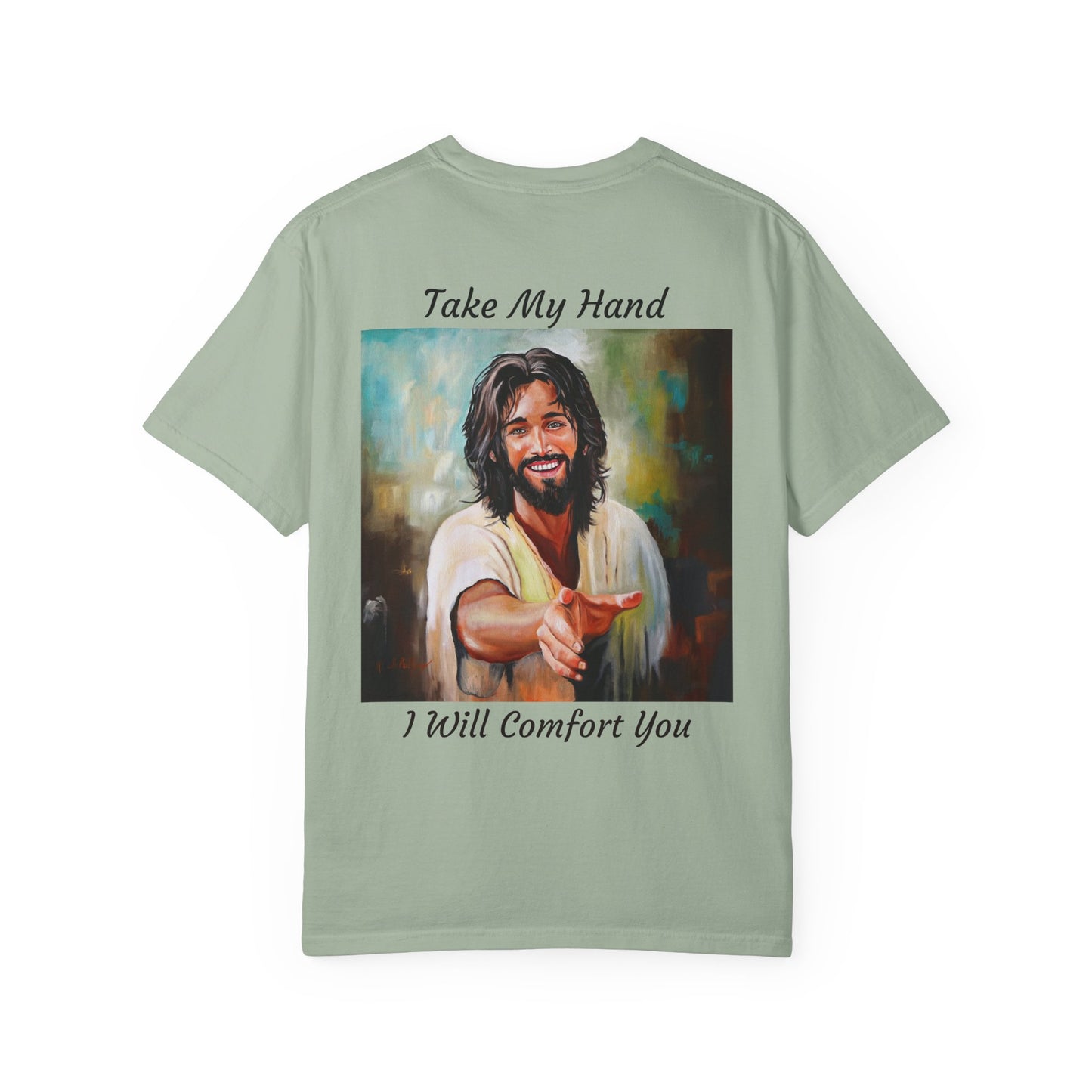 Take My Hand/I Will Comfort You Jesus T-Shirt — "The 100 Faces of Jesus A Sacred Ode: Healing"