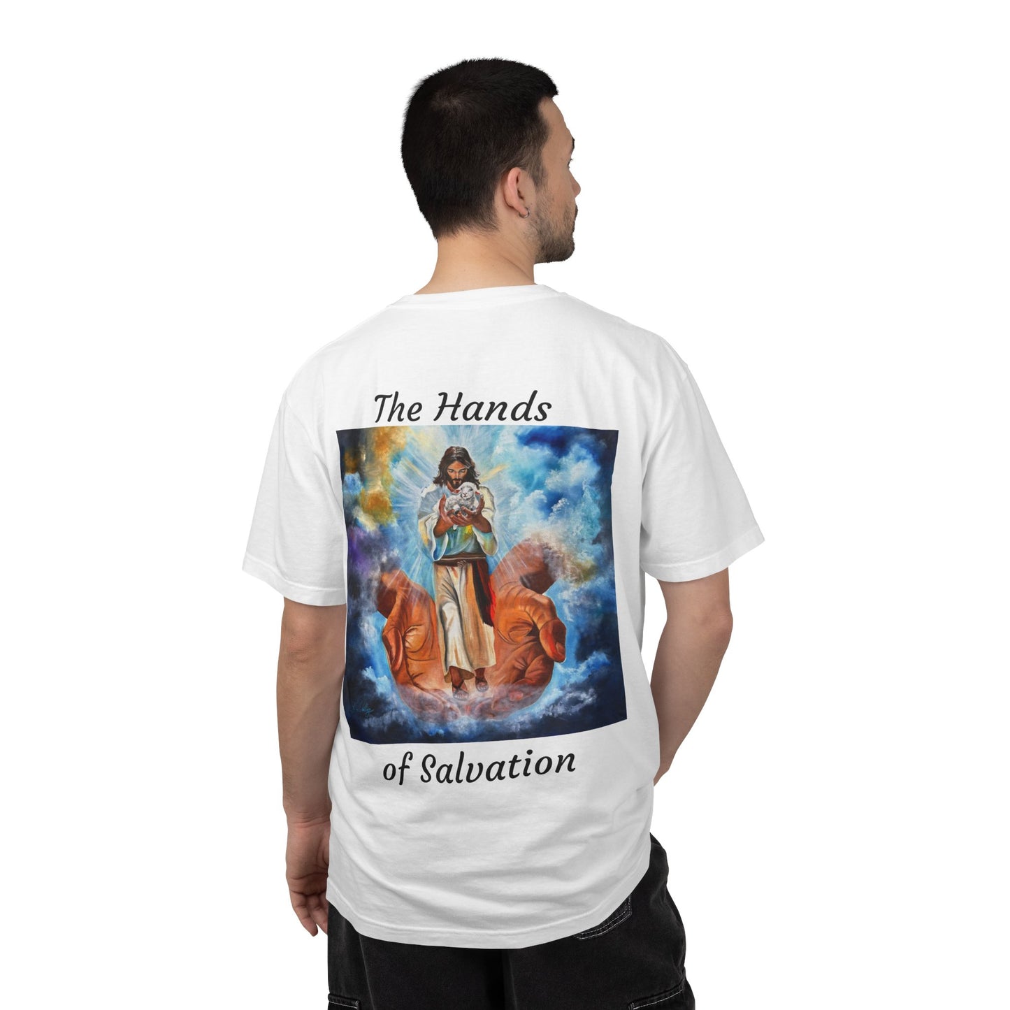 Religious T-Shirt — 'The Hands of Salvation' Prayer Graphic Tee