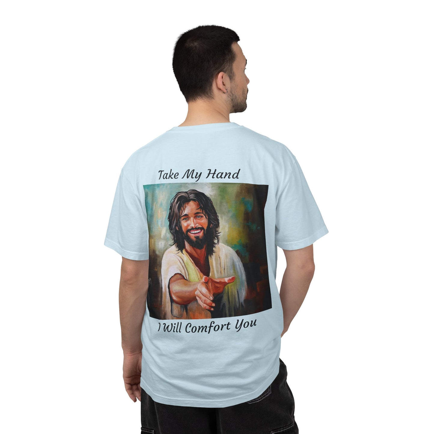 Take My Hand/I Will Comfort You Jesus T-Shirt — "The 100 Faces of Jesus A Sacred Ode: Healing"