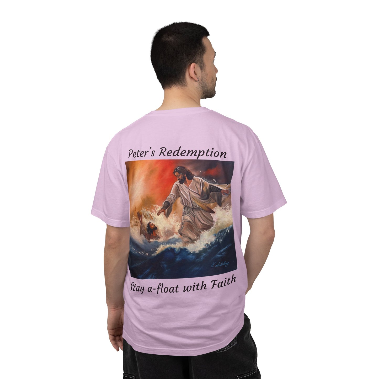 Christian Jesus Walks on Water T-Shirt — "The 100 Faces of Jesus A Sacred Ode: Healing"