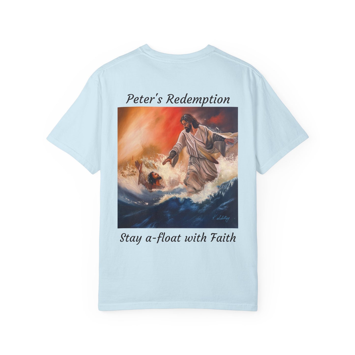 Christian Jesus Walks on Water T-Shirt — "The 100 Faces of Jesus A Sacred Ode: Healing"
