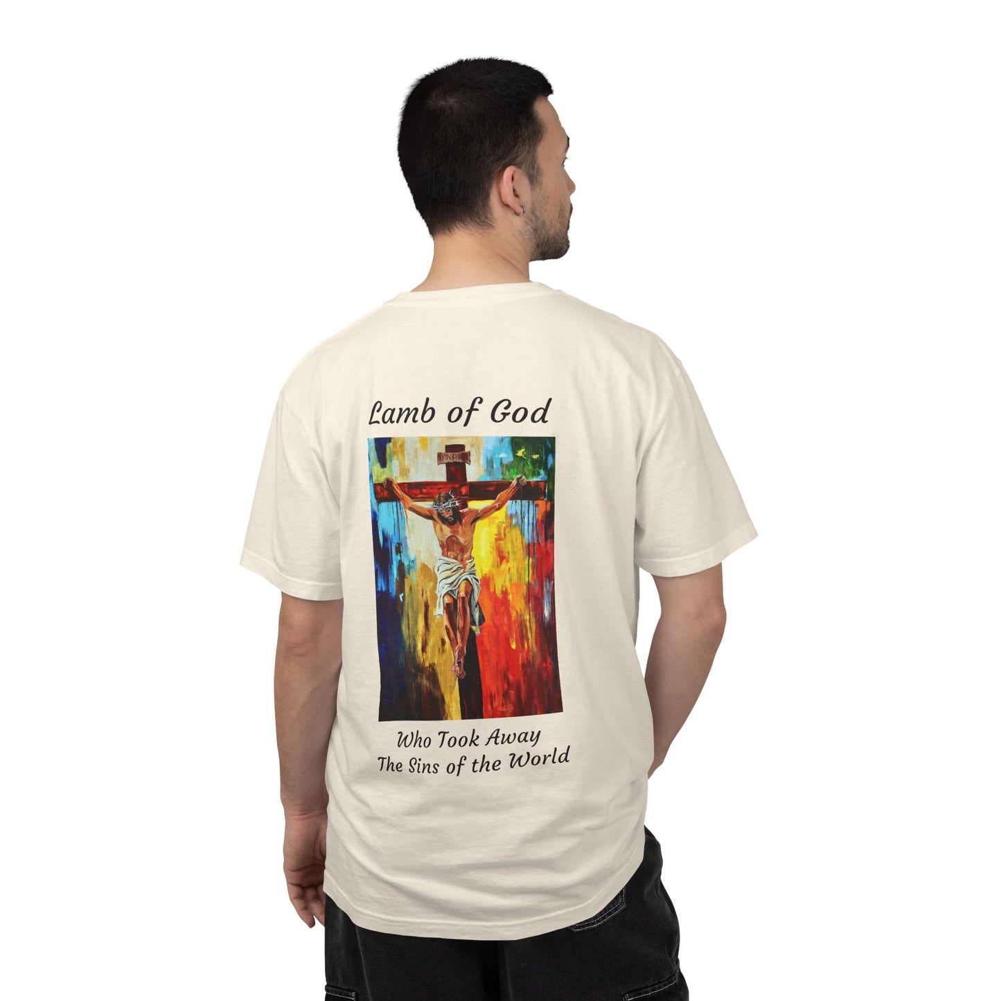 Lamb of God/Who Took Away The Sins of the World T-Shirt — "The 100 Faces of Jesus A Sacred Ode: Healing"