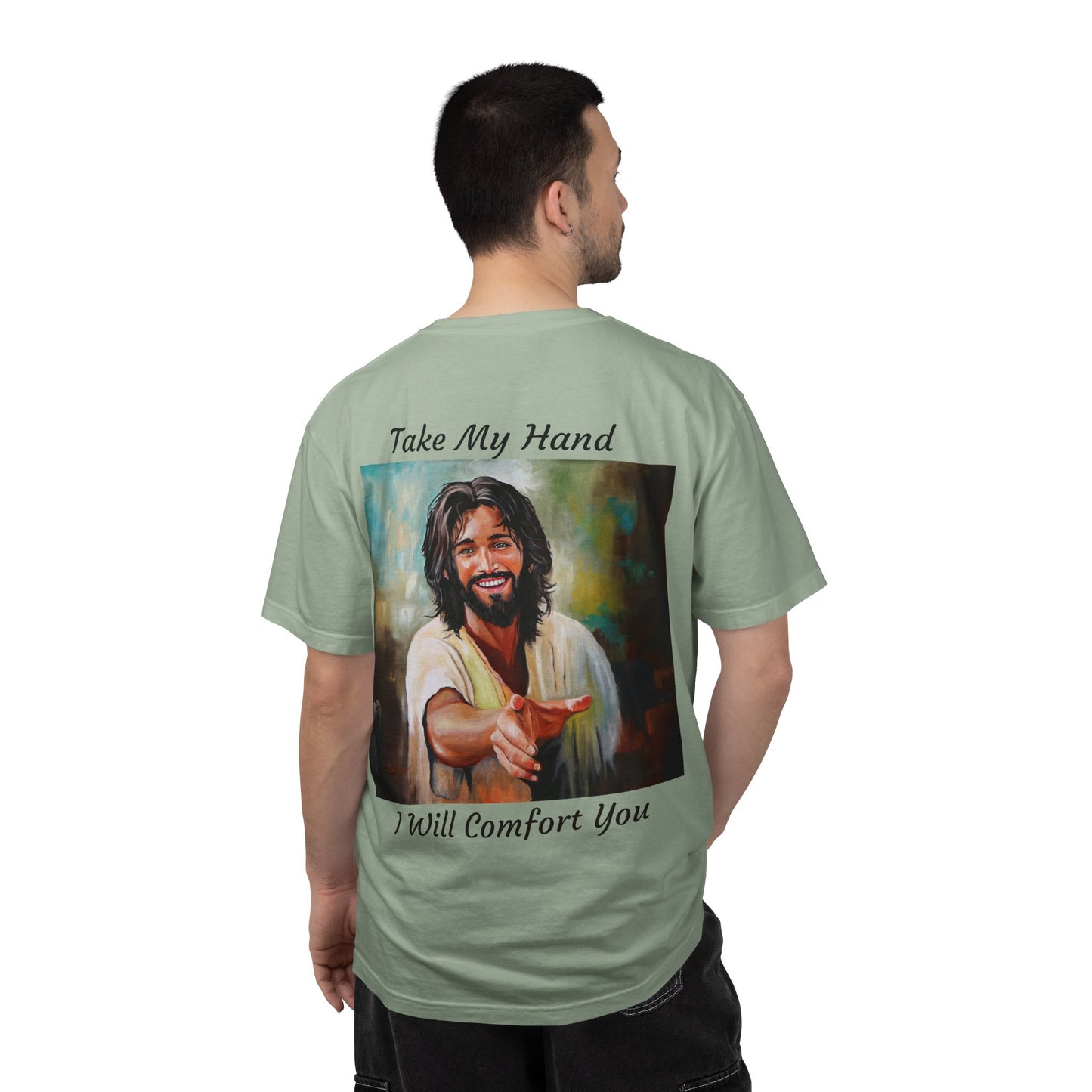 Take My Hand/I Will Comfort You Jesus T-Shirt — "The 100 Faces of Jesus A Sacred Ode: Healing"