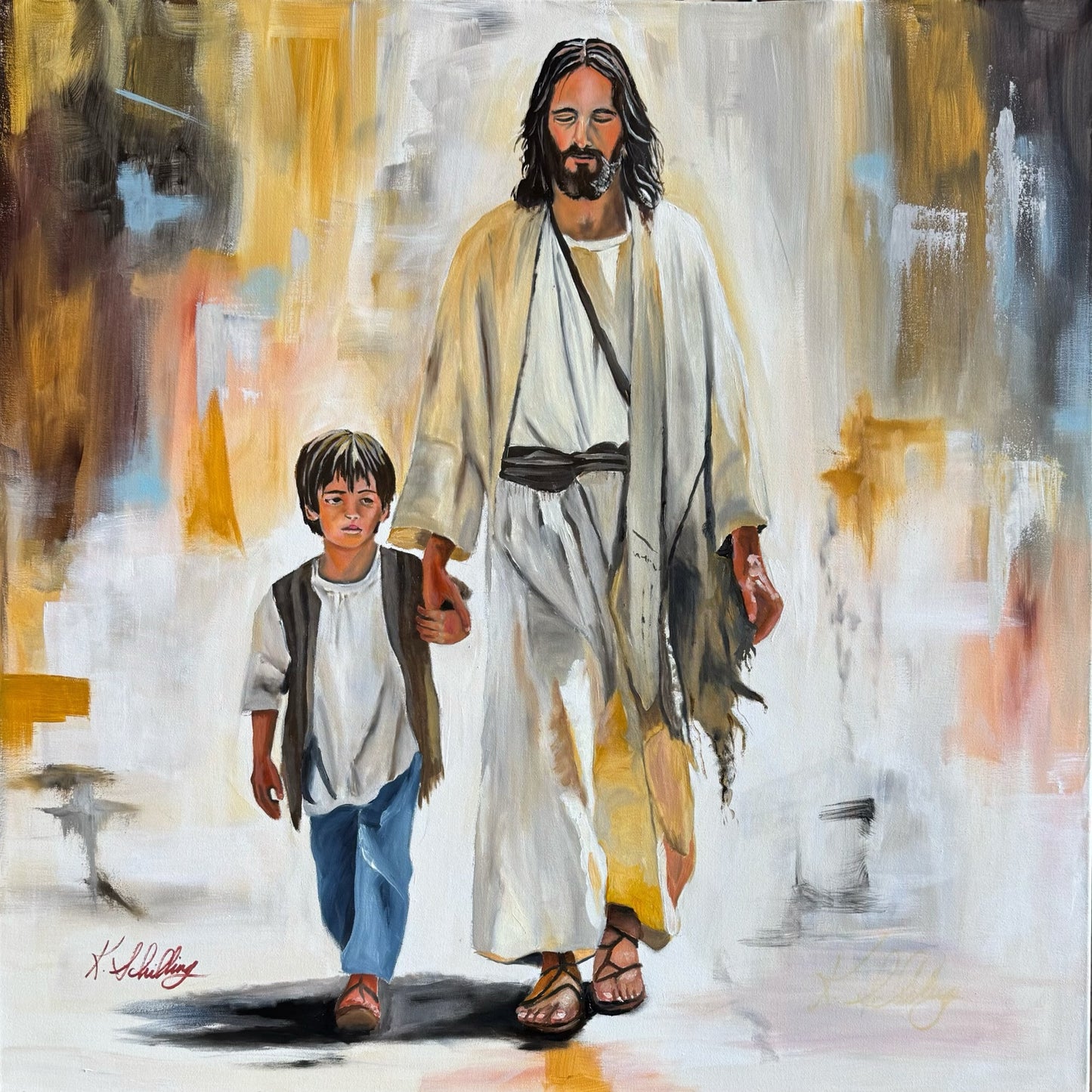 Walking with the Shepherd: Pearlescent Print