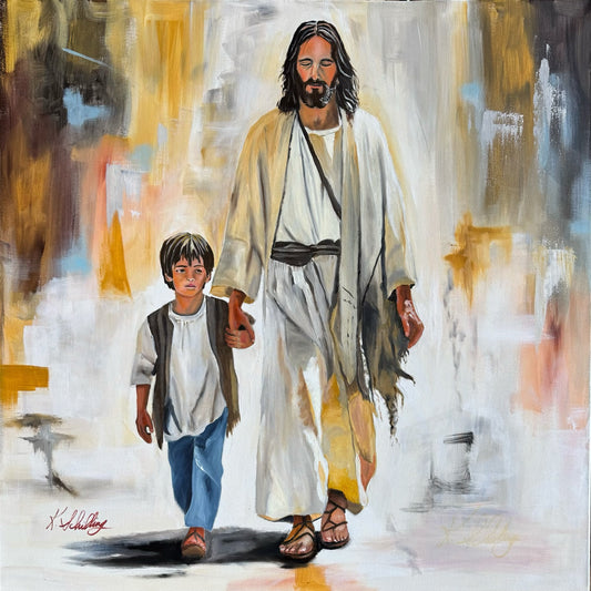 Walking with the Shepherd: Pearlescent Print