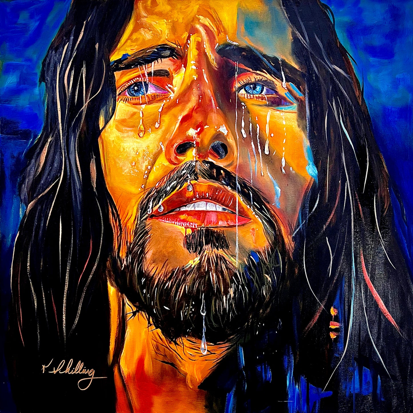 Father Forgive Them: Pearlescent Print